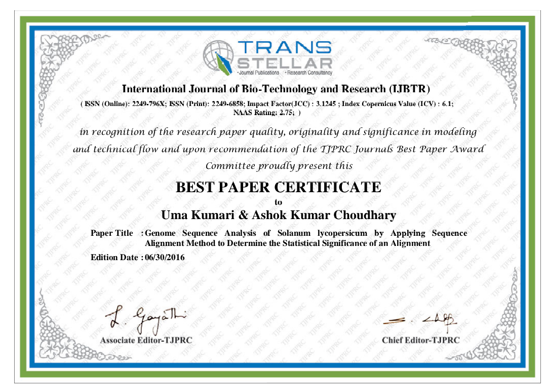 Best paper 2016